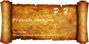 Pratsch Hermina névjegykártya